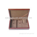 custom leather decoration wooden jewelry packaging box